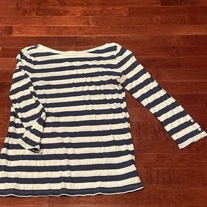 Gap boatneck striped tee, size small